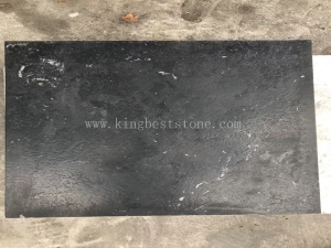 中国shaolin黒い石灰岩の文化石の単板の壁の覆い
