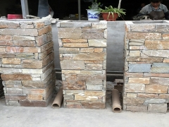 セメント柱のための錆びた文化的なスレート棚石